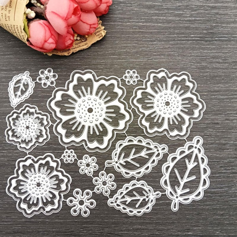 Kashoer 3D Rose Flower Metal Die Cuts,Wedding Leaf Leaves Cutting Dies Cut Stencils for DIY Scrapbooking Album Decorative Embossing Paper Dies for Card Making (Flower A) - Image 3
