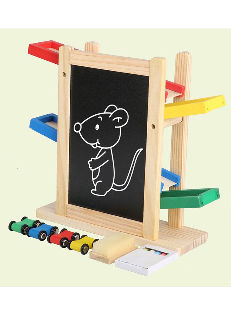 Wooden Board For Teaching Children To Draw With a Racing Track - Image 2