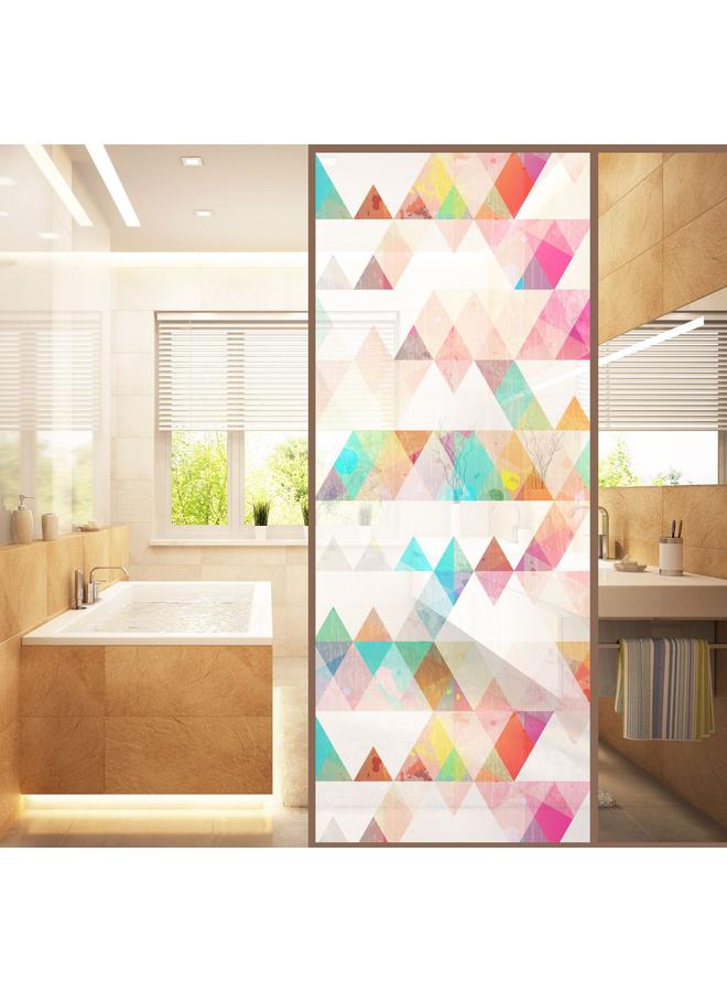 Bluejw 3D Anti-scratch Glue-free Electrostatic Privacy Glass Stickers Shading Stickers Bathroom Glass Door Stickers 120cm * 58cm - Image 1