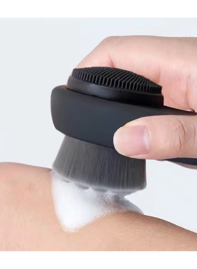 Goolsky Face Care Tool Massage Scrubber Facial Cleansing Brush Wash Face Brush Soft Bamboo Charcoal Facial Cleansing Brush - Image 1