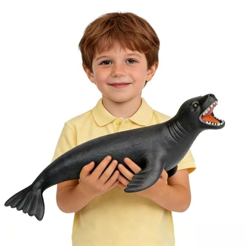 SmilerSmile Simulated Ocean Big Animal One pc 15 Inch Soft Filled Rubber Sea Educational Toys Seals - Image 1
