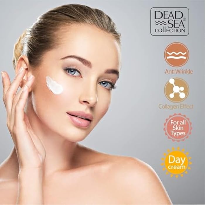 Dead Sea Collection Day Cream for Face with 3X Collagen, Dead Sea Minerals, and Vitamin E – Anti Aging Nourishing Skin Care Moisturizer to Reduce Wrinkles (1.69 fl. oz) - Image 4