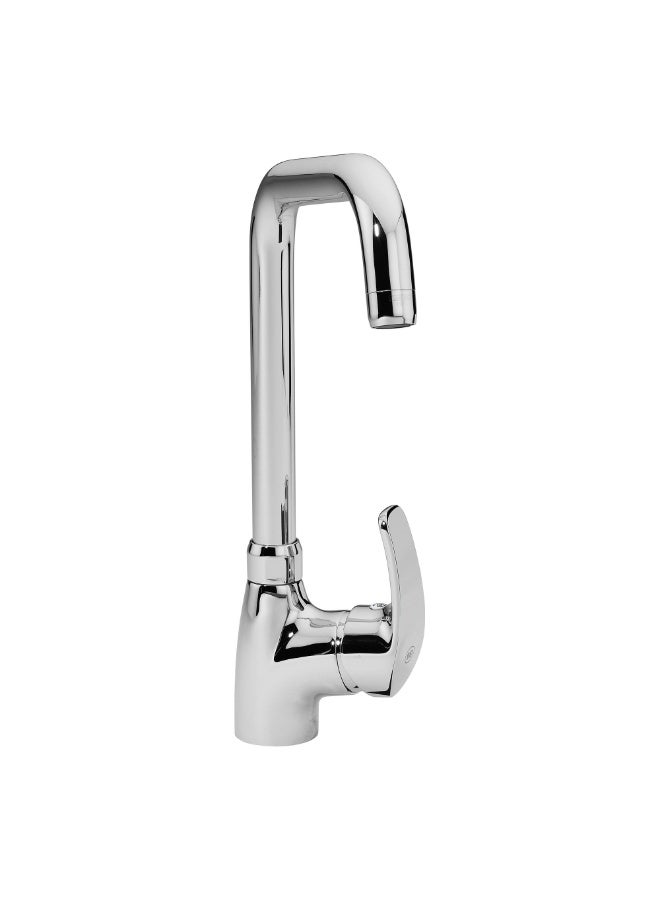 GS Single Lever Deck Mounted Sink Mixer with Swivel Spout Chrome Finish Kitchen Faucet Durable Brass Body - Image 1