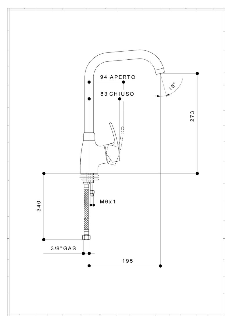 GS Single Lever Deck Mounted Sink Mixer with Swivel Spout Chrome Finish Kitchen Faucet Durable Brass Body - Image 4