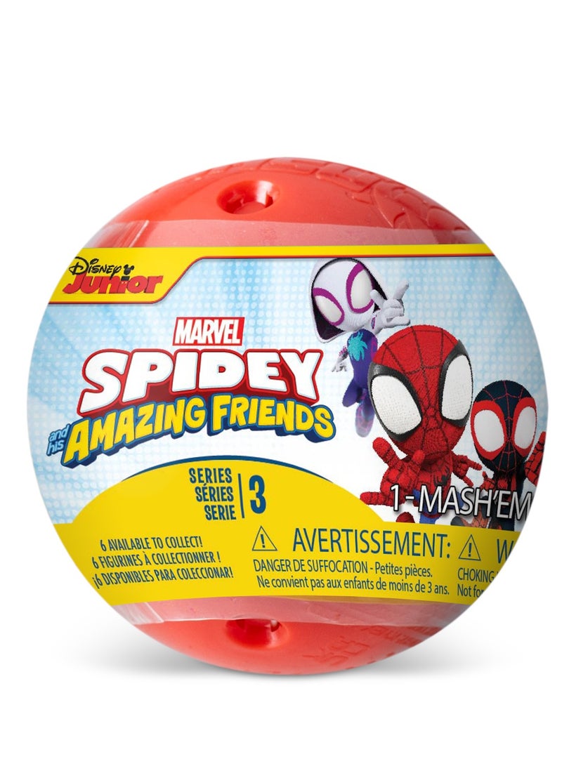 MASHEMS Mash’ems Spidey & His Amazing Friends Surprise Squishy Toy – Series 3 Capsule Ball (1 Piece Only) with Random Character | Kids Collectible Squishy Toys 4+ - Image 3
