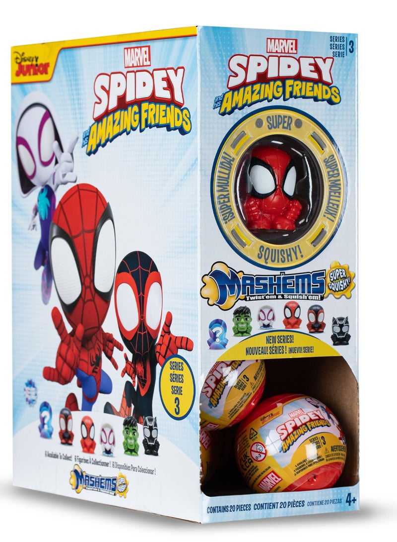 MASHEMS Mash’ems Spidey & His Amazing Friends Surprise Squishy Toy – Series 3 Capsule Ball (1 Piece Only) with Random Character | Kids Collectible Squishy Toys 4+ - Image 4