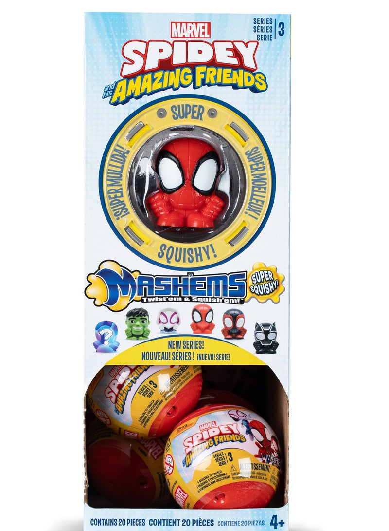 MASHEMS Mash’ems Spidey & His Amazing Friends Surprise Squishy Toy – Series 3 Capsule Ball (1 Piece Only) with Random Character | Kids Collectible Squishy Toys 4+ - Image 5