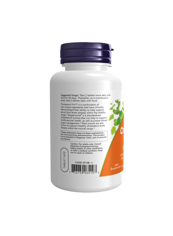 now Supplements Cholesterol Pro™ With Bergamonte™ And Plant Sterols Cardiovascular Health* 120 Tablets - Image 4