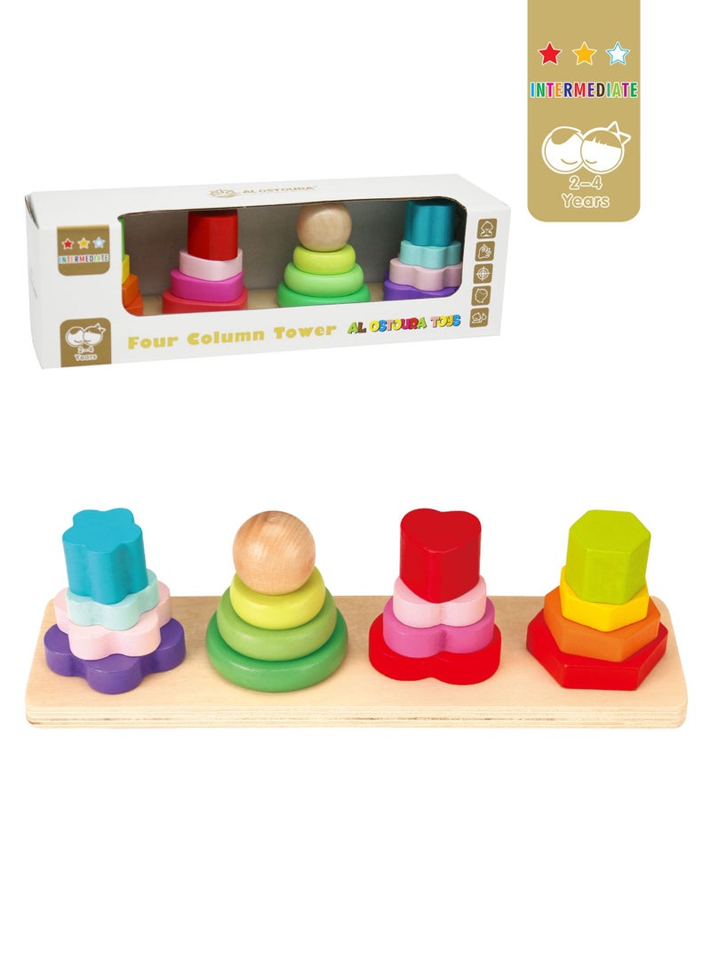 al ostoura toys Four Column Tower Shape Match - Image 1