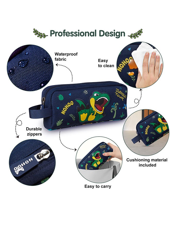 Nohoo حافظة أقلام للأطفال / حقيبة ملونة من Nohoo بتصميم ديناصور - أخضر - Image 3