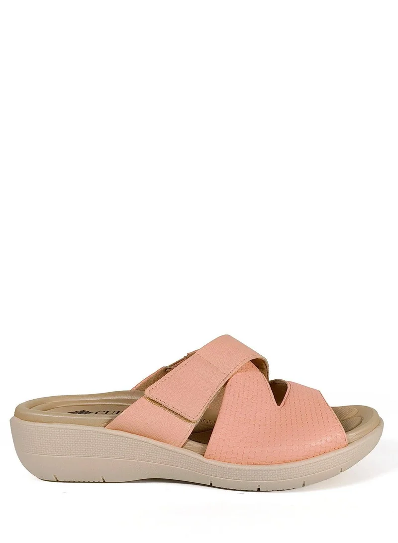 كابلي صندل مسطح منزلق مريح بتصميم متقاطع الأشرطة