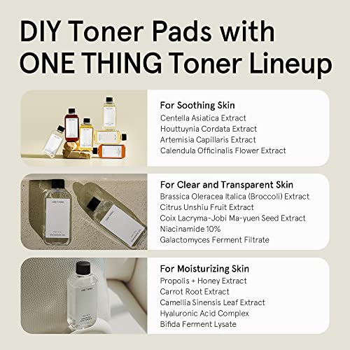 ONE THING Multi Big Pads 70 PCS | DIY Dry Toner Pads, Large Size Exfoliating Soft Lightweight Cotton Face Rounds | Daily Travel Size Refill No Lint Double Sided | Korean Skin Care - Image 2