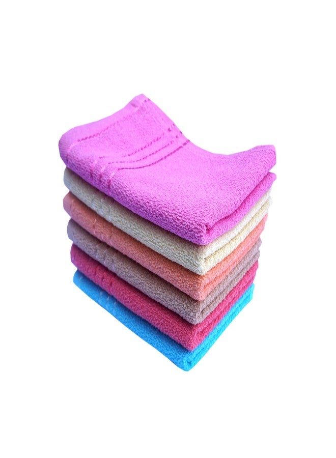 Space Fly Napkins for Hand Towel Small | 500 GSM Kitchen Hand Towels for Wash Basin | Soft and Small Towel for Face and Hand | Multicolor | 11x17 Inches | Hand Towel Set of 6 Cotton Fabric - Image 1