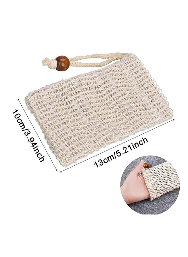 Soap Bag Soap Bag (5-Pack) Ideal for Body Scrub, Save Soaps, Natural Fiber eco Soap Bags for Foaming and Drying, Organic Soap Bag With Pouch Holder for Shower Bath - Image 2