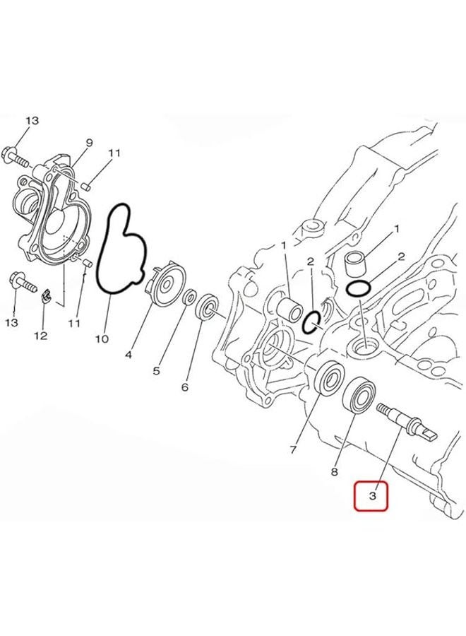 عمود مروحة مضخة المياه لـ Yamaha YZF450 YZ450F WR450F 2004 2013 بديل 5GR124580000 - Image 4
