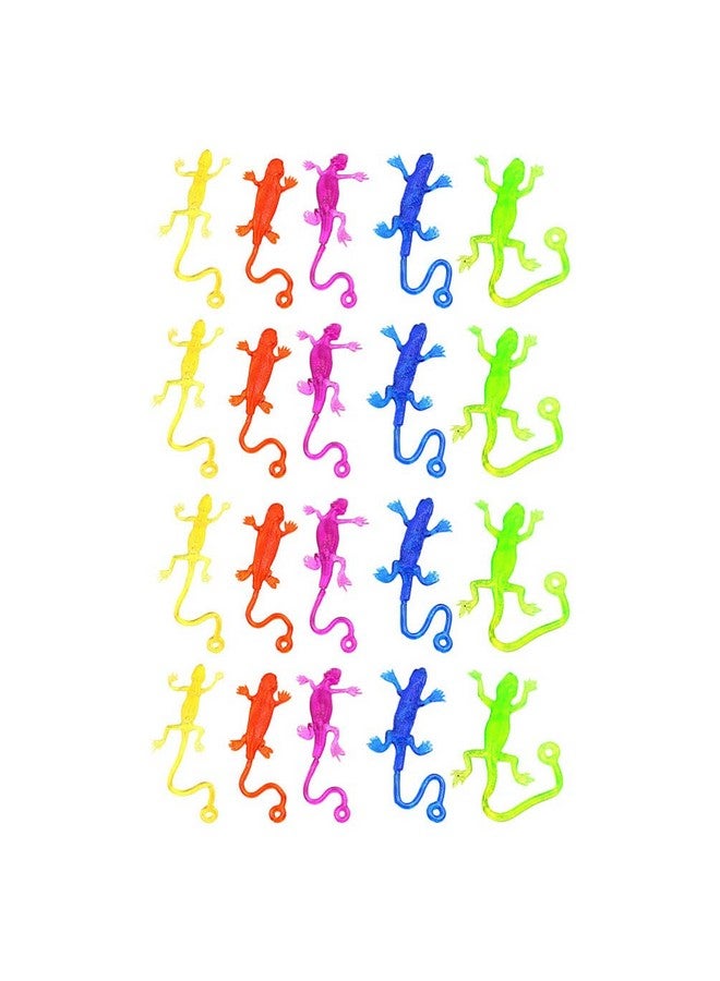 NUOBESTY ألعاب السحالي المرنة NUOBESTY - سحالي مطاطية لزجة لم favors حفلات الأطفال، حشوات سلال بيض عيد الفصح وملء بيناتا، 20 قطعة - Image 1