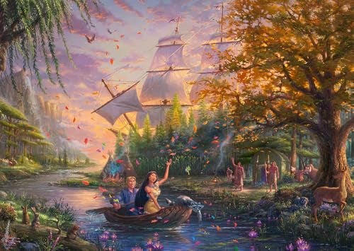 Schmidt Thomas Kinkade Disney Pocahontas Puzzle 1000pc Puzzle Ages 12 1 Players - Image 1