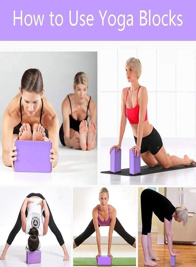 RUNMAY High Density Foam Yoga Block Brick Set of 2 with Yoga Strap for Improve Strength, Aid Balance, and Flexibility (Multicolor) - Image 4