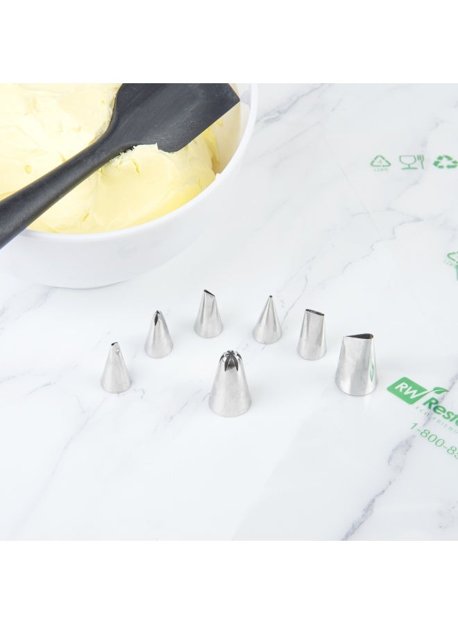 Restaurantware فوهة تزيين المعجنات من باسري تيك، فوهة زهور قابلة لإعادة الاستخدام - #2D، فوهة معجنات مقاومة للانبعاج، من الفولاذ المقاوم للصدأ، آمنة في غسالة الصحون، لتزيين الكب كيك، الكعك، أو البسكويت - Image 3