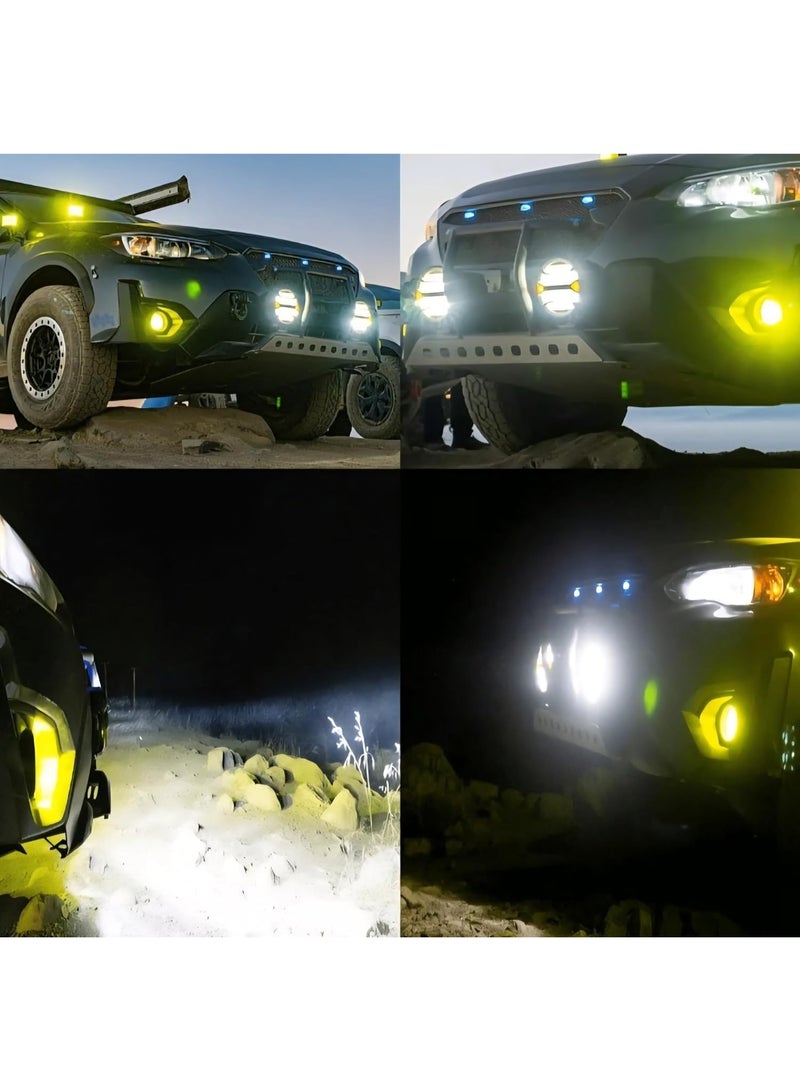 مصباح عمل LED دائري، أسود، مقاس 5 بوصات، للقيادة على الطرق الوعرة، بلمسة برتقالية، وشعاع ضوئي عالي الطاقة، وسلك توصيل 12 فولت - Image 2