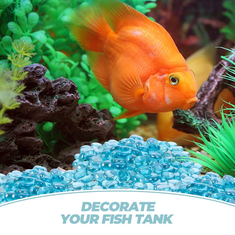 Blue Gravel for Aquarium Decorative Fish Tank Plants Landscape Pathways - Image 3
