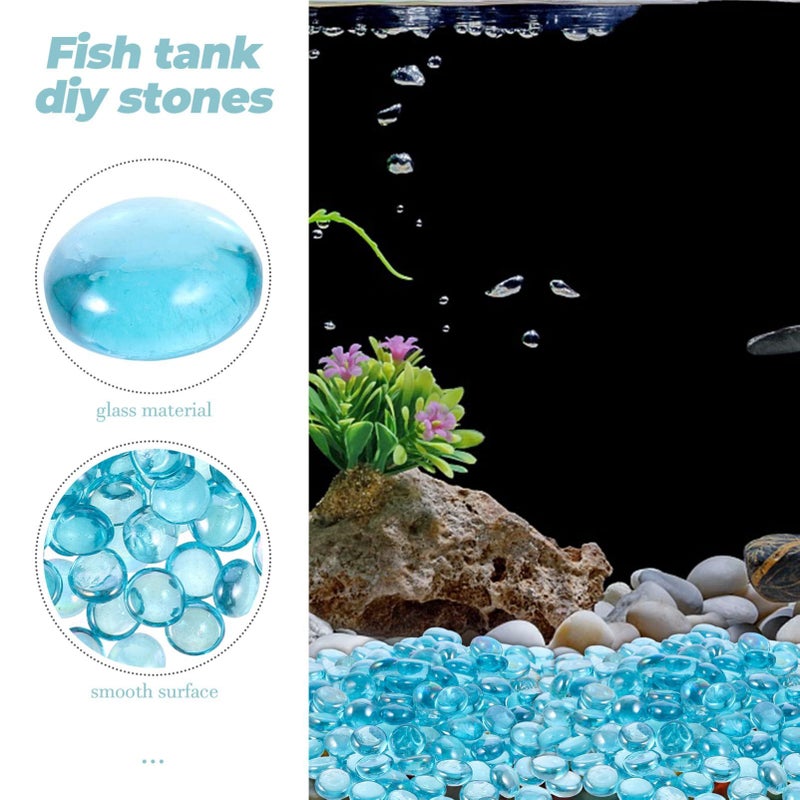 Blue Gravel for Aquarium Decorative Fish Tank Plants Landscape Pathways - Image 4
