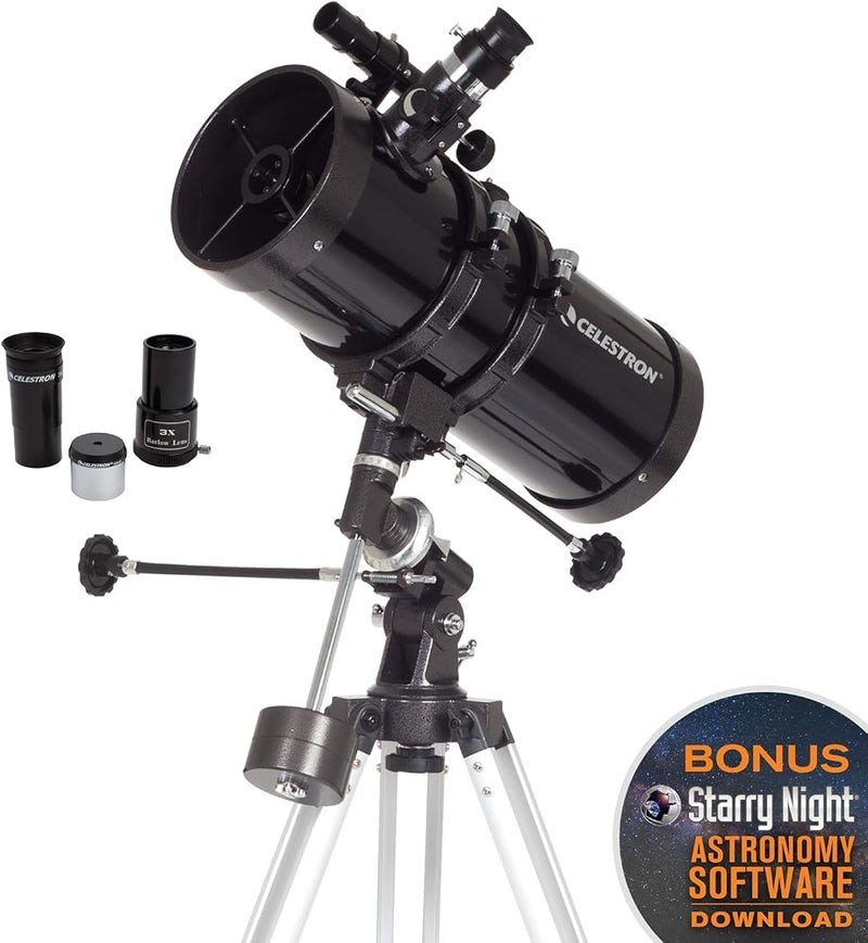 سلسترون تلسكوب سيليسترون 21049 PowerSeeker 127EQ، أسود - Image 2