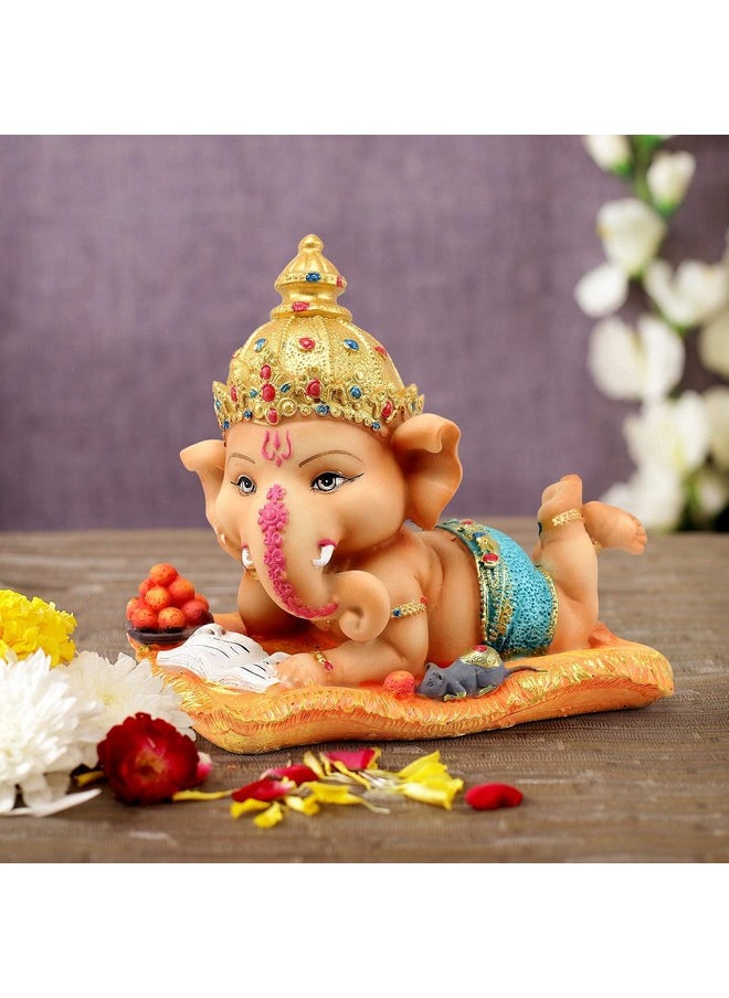 Tied Ribbons Decorative Ganesh Idol Statue Showpiece (Multi, 16 cm X 12.9 cm) - Diwali Decoration Items for Home Decor Mandir Temple Living Room Pooja Room Office Table Decorative Diwali Gifts - pzsku/Z2D05BF781CDF508A4297Z/45/_/1740982489/22b133bb-dd90-414d-9e19-b83af42b69c5