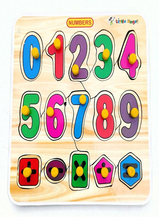 EL SMO woodwn 0-9 Number Puzzles with Picture Educational Board for Kids 0-9 Number Knob Early Educational Learning Wooden Puzzle Board for Kids Children Boys Girls - Image 4