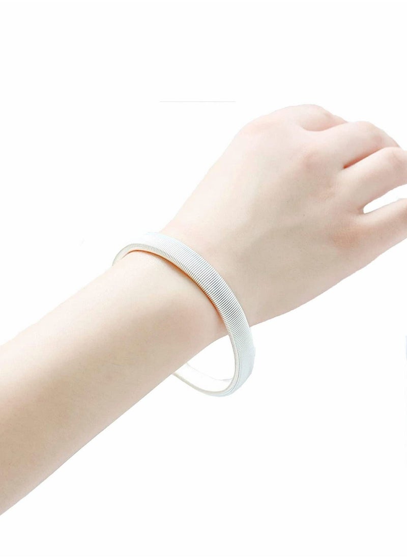 2 Pairs Sleeve Garters Anti-Slip Shirt Sleeve Holders Garters Stretch Metal Adjustable One Size Anti-Slip Armbands Sleeve Garters for Women Men Valentines Day Gifts (Black+Silver) - Image 4