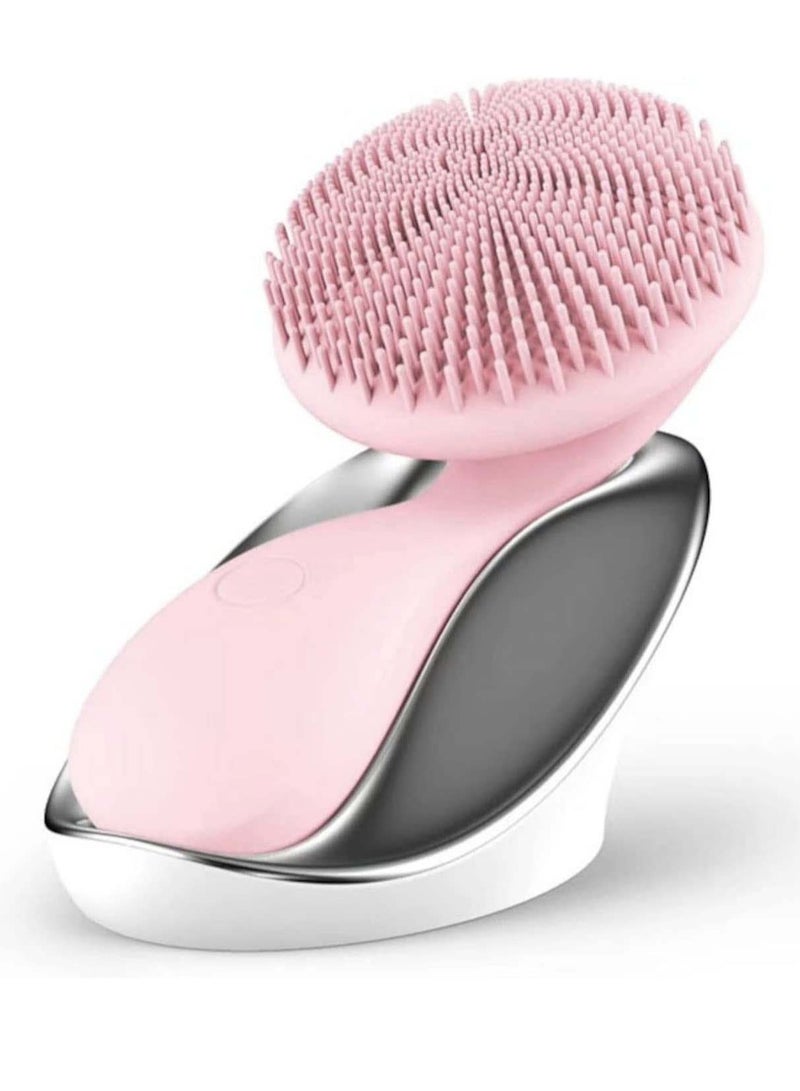 Facial Cleansing Brush, Mini Facial Cleanser and Massager, Electric Silicone Face Scrubber for Deep Cleaning and Exfoliating, Gentle Vibrating and Massage, Mini Sonic Skin Exfoliator Tool
