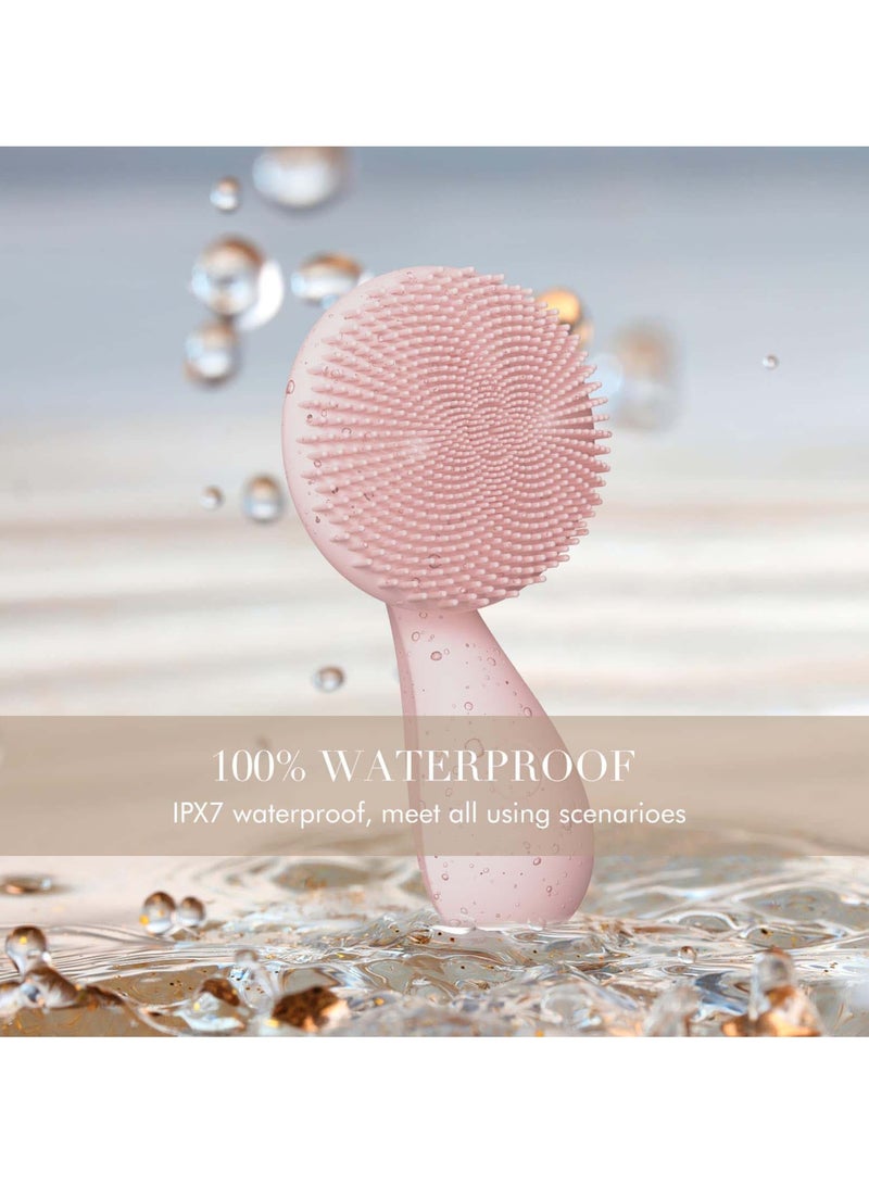 Facial Cleansing Brush, Mini Facial Cleanser and Massager, Electric Silicone Face Scrubber for Deep Cleaning and Exfoliating, Gentle Vibrating and Massage, Mini Sonic Skin Exfoliator Tool