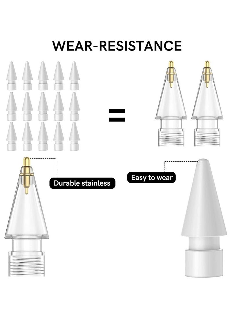 Generic - Tips for Apple Pencil with 4-Piece Pen Nibs No Wear Out Fine Point Precise Control for 1st Gen and 2nd Generation - Image 1