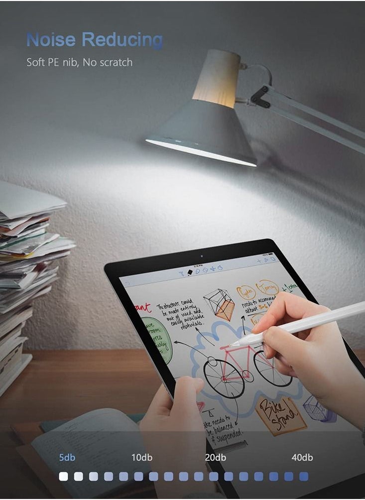 Generic - Tips for Apple Pencil with 4-Piece Pen Nibs No Wear Out Fine Point Precise Control for 1st Gen and 2nd Generation - Image 1