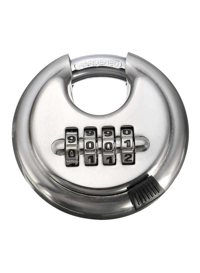 Disc 4-Digit Combination Lock Silver 17x70mm - Image 1