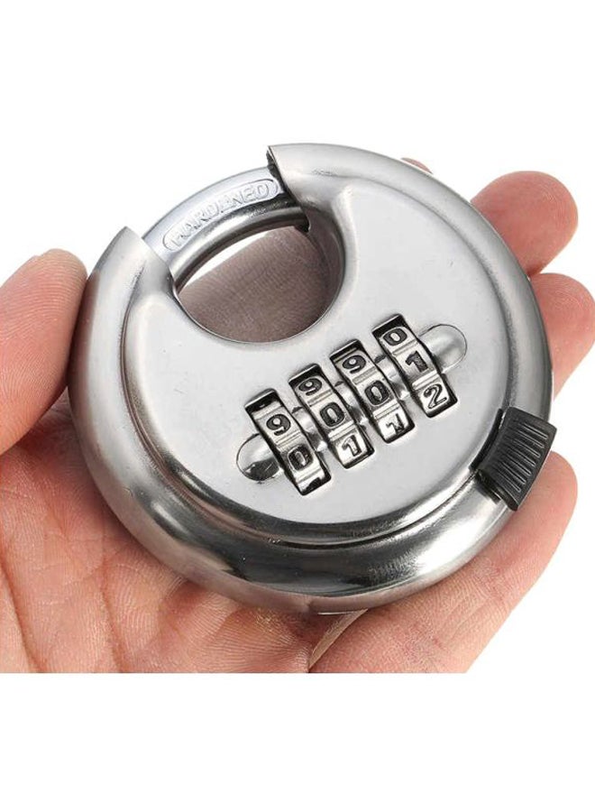 Disc 4-Digit Combination Lock Silver 17x70mm - Image 5