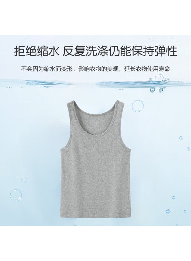 Your Sun Comfortable And Cool 2-pack 3a Antibacterial Men's Ribbed Tank Tops 40s Xinjiang Cotton Skin-friendly Breathable Undershirts Men XL - Image 3