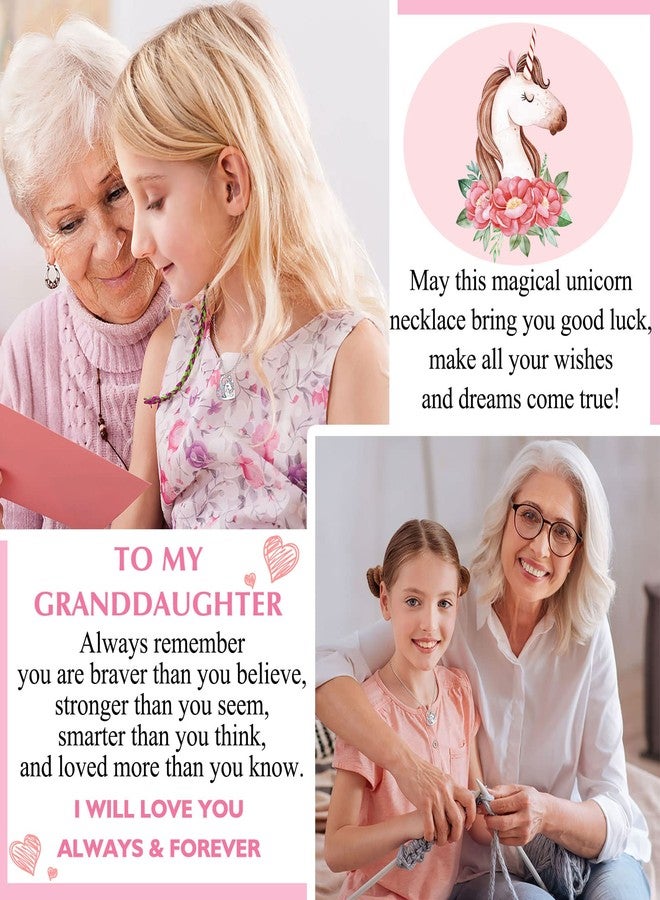 UPROMI Valentines Day Gifts for Kids Jewelry Granddaughter from Grandma Unicorn Necklace for Girls 4 6 8 3 5 7 Year Old Girl Birthday Christmas Gifts for Girls - Image 3