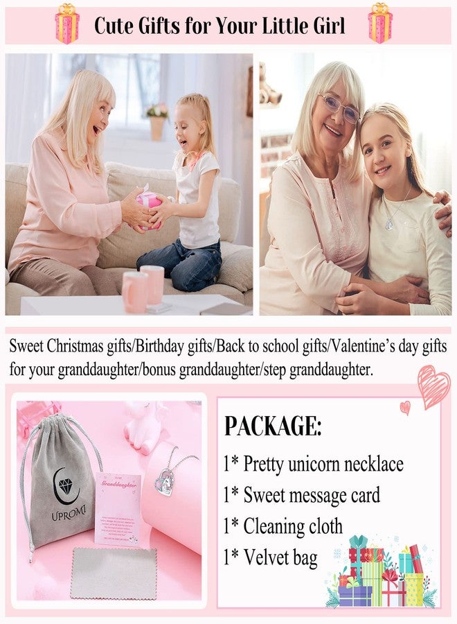 UPROMI Valentines Day Gifts for Kids Jewelry Granddaughter from Grandma Unicorn Necklace for Girls 4 6 8 3 5 7 Year Old Girl Birthday Christmas Gifts for Girls - Image 5