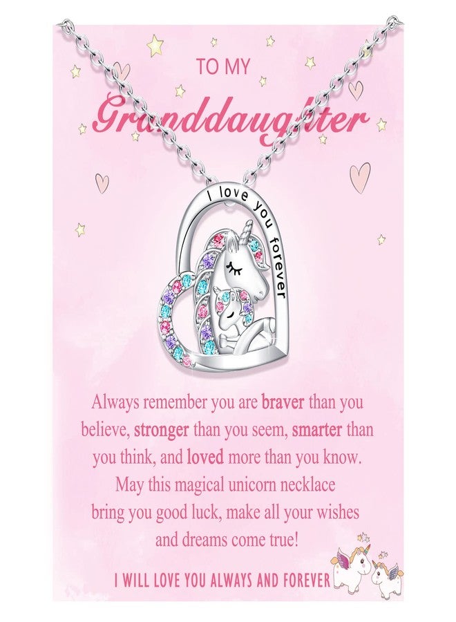 UPROMI Valentines Day Gifts for Kids Jewelry Granddaughter from Grandma Unicorn Necklace for Girls 4 6 8 3 5 7 Year Old Girl Birthday Christmas Gifts for Girls - Image 1