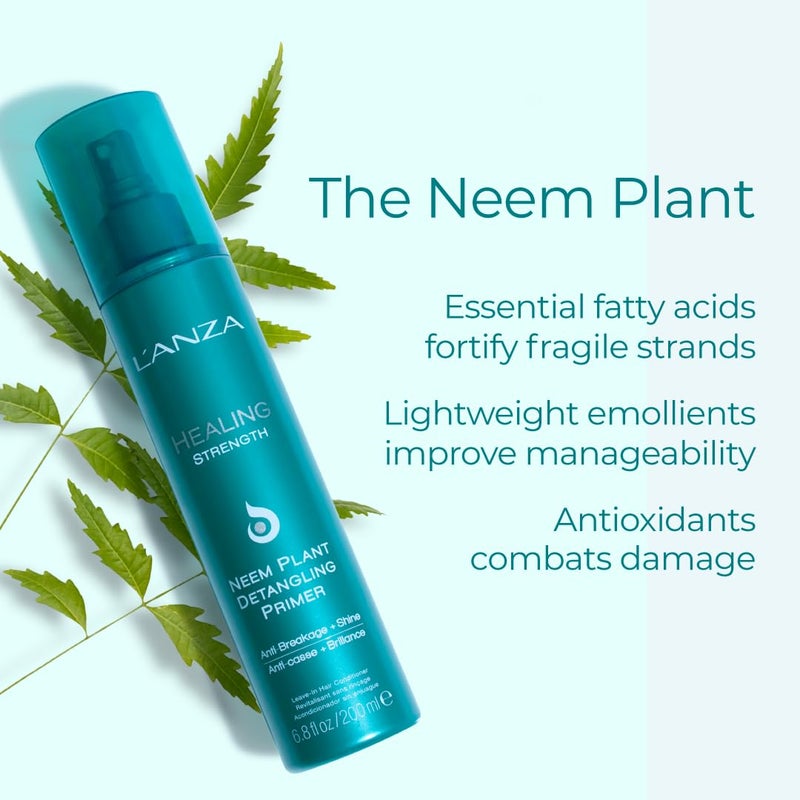 LANZA L'ANZA Neem Plant Detangling Hair Primer, Detangler Spray & Heat Protection Spray for Hair, Anti Frizz Hair Detangler, Leave In Conditioner Hair Spray for Strength & Shine, Luxury Hair Care - Image 2