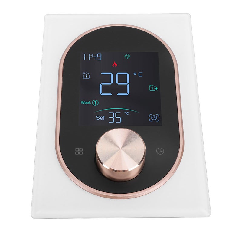 White Normal Programmable Smart Thermostat with Color LCD Touchscreen and APP Remote Control - Image 3