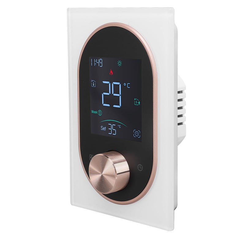 White Normal Programmable Smart Thermostat with Color LCD Touchscreen and APP Remote Control - Image 2