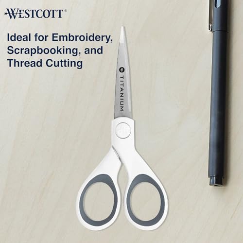 Westcott 5" Micro-Tip Fabric Scissors with Titanium-Bonded Blades - Ideal for Crafting, Sewing, and More - Image 4