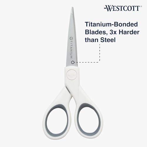 Westcott 5" Micro-Tip Fabric Scissors with Titanium-Bonded Blades - Ideal for Crafting, Sewing, and More - Image 2