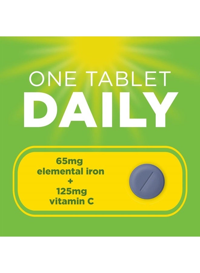 Vitron-C Iron Supplement & Immune Support, Once Daily, High Potency Iron with Vitamin C, Dye Free Tablets, 60 Count - Image 4