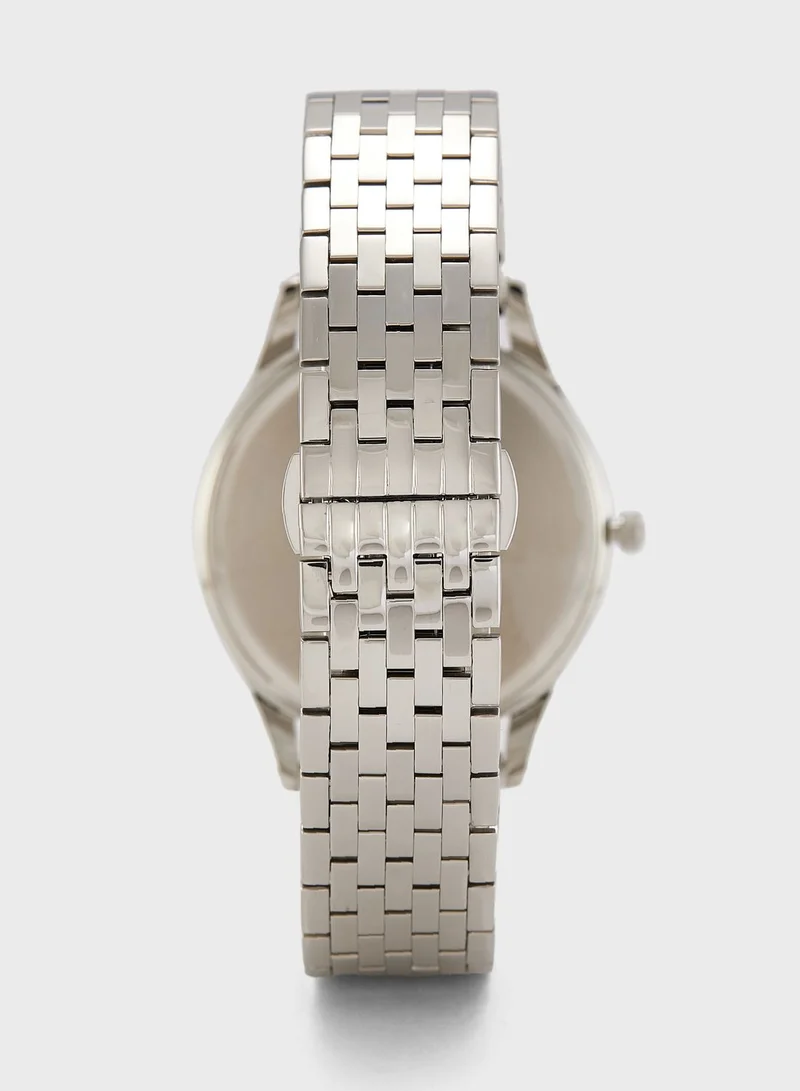 EMPORIO ARMANI Ar80048 Mesh Strap Analog Watch & Bracelet Set