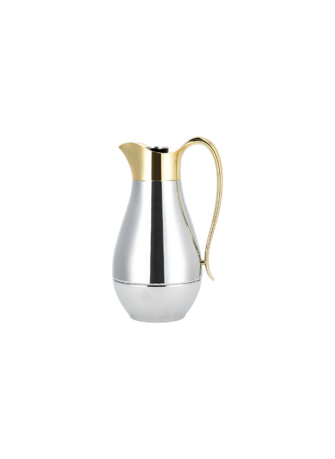 Dallaty - Vacuum Flask Steel Greek Chrome&Gold  1L - Image 1