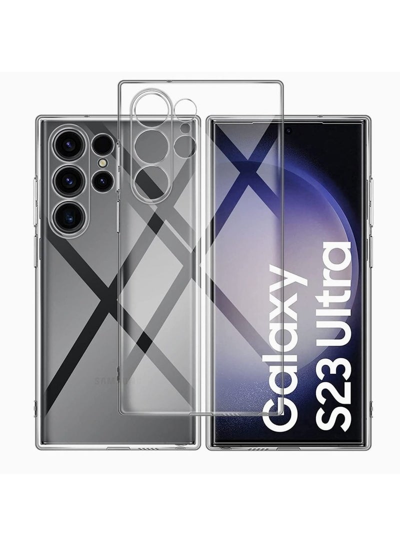 راكسوم Clear Clear Soft Soft Silicone TPU TPU Rackproof Rapber Rubber Cover متوفرة مع Samsung Galaxy S23 Ultra (Samsung Galaxy S23 Ultra 5G - Image 1