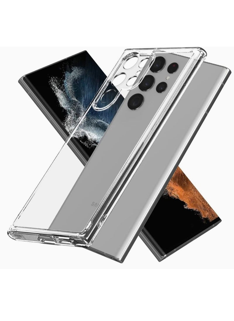 راكسوم Clear Clear Soft Soft Silicone TPU TPU Rackproof Rapber Rubber Cover متوفرة مع Samsung Galaxy S23 Ultra (Samsung Galaxy S23 Ultra 5G - Image 2
